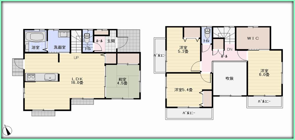 Floor plan. 43,800,000 yen, 4LDK, Land area 155.41 sq m , Building area 94.34 sq m