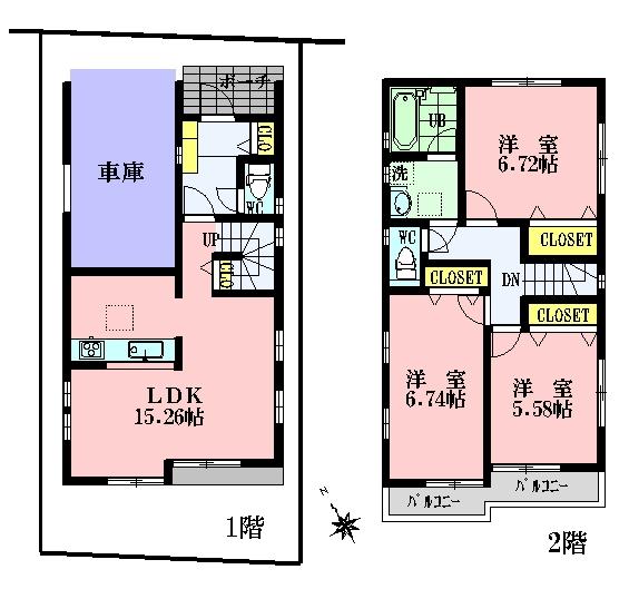 Building plan example (floor plan). Building plan example  Building price 14.6 million yen, Building area 95 sq m
