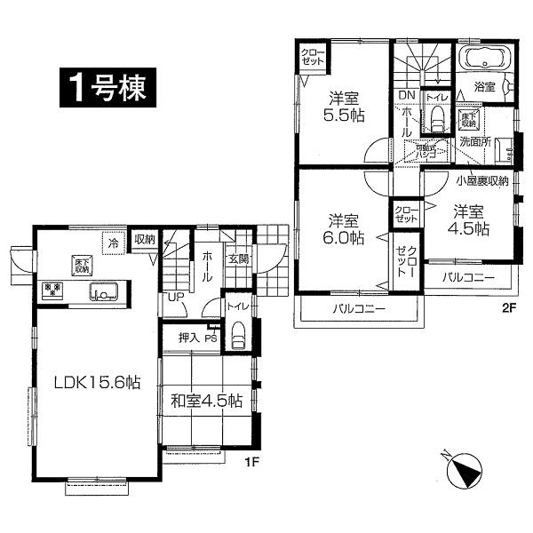 Floor plan. 35,800,000 yen, 4LDK, Land area 110.9 sq m , Building area 88.5 sq m