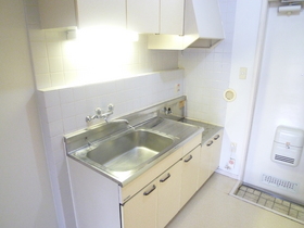 Kitchen. Two-burner gas stove installation Allowed