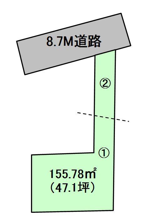 Compartment figure. Land price 23.5 million yen, Land area 155.78 sq m compartment view