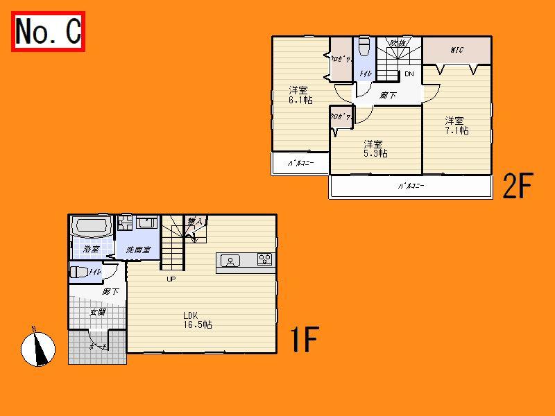 Floor plan. 39,800,000 yen, 3LDK, Land area 106.12 sq m , Building area 84.88 sq m