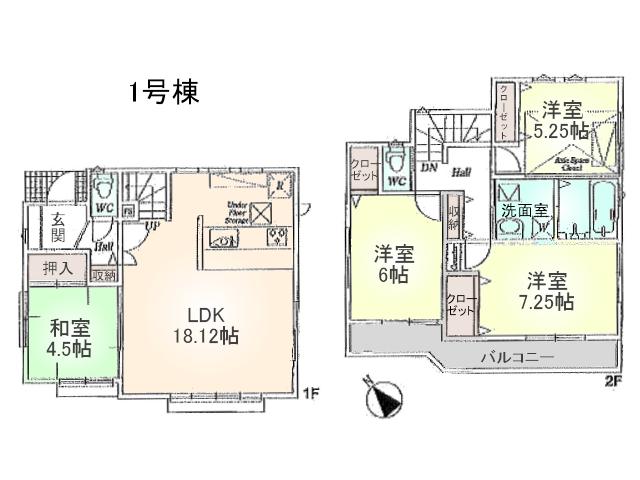 Floor plan. 31,800,000 yen, 4LDK, Land area 94.31 sq m , Building area 93.96 sq m