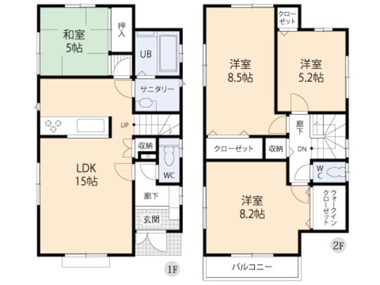 Floor plan. 29,800,000 yen, 4LDK, Land area 122.89 sq m , Building area 97.7 sq m floor plan