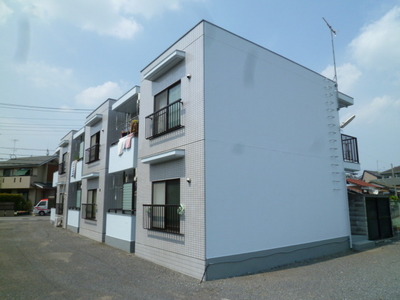 Building appearance. Sunny