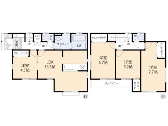 Floor plan. 27,800,000 yen, 4LDK, Land area 115.27 sq m , Building area 89.83 sq m floor plan