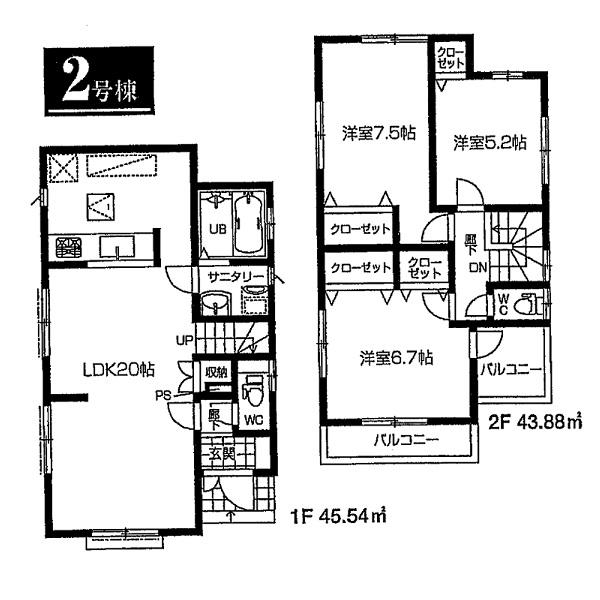 Floor plan. 29,800,000 yen, 3LDK, Land area 115.51 sq m , Building area 89.42 sq m
