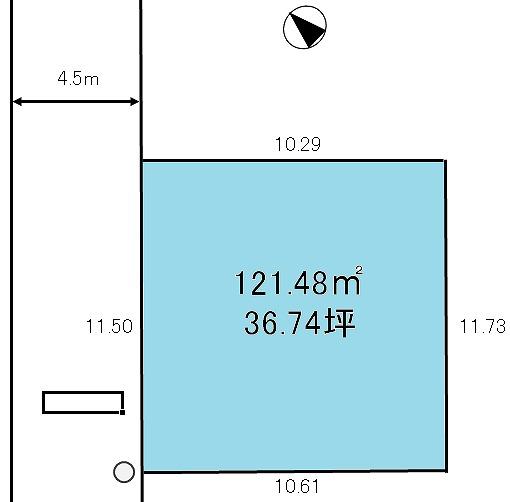 Compartment figure. Land price 24,800,000 yen, Land area 121.48 sq m