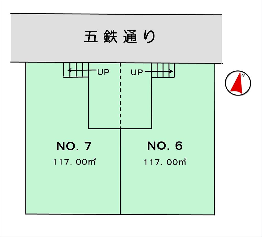 Compartment figure. Land price 23.8 million yen, Land area 117 sq m