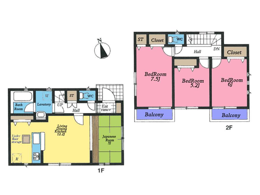 Floor plan. 33,800,000 yen, 4LDK, Land area 100.02 sq m , Building area 84.24 sq m