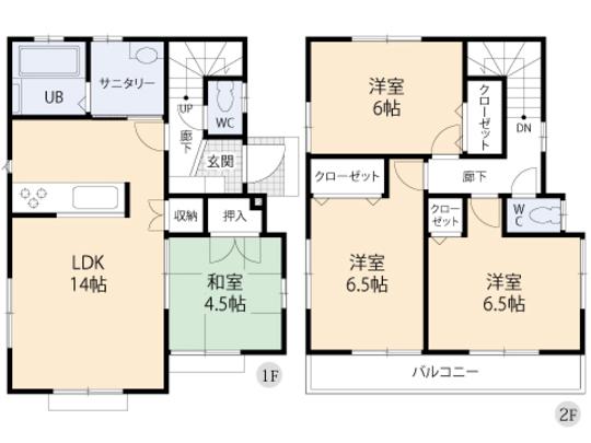 Floor plan. 29,800,000 yen, 4LDK, Land area 115.2 sq m , Building area 88.59 sq m floor plan