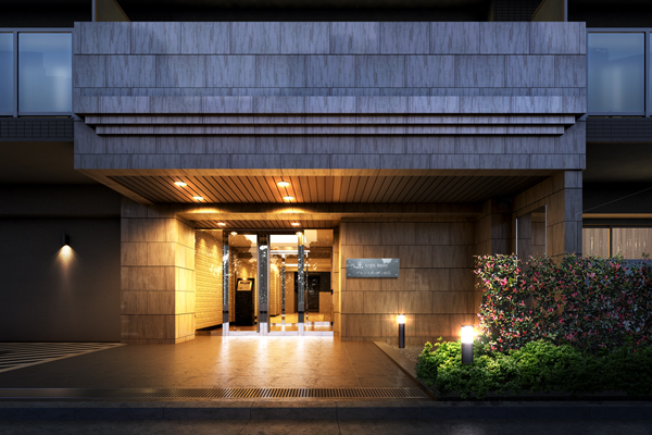 Buildings and facilities. Richly Yingbin space in quality. Dignity entrance to soft light and shadow of indirect lighting weave. Gracefully played you the the peace of the way home approach paved the fine tile. It is Yingbin space to hunch the lives of the former. (Entrance Rendering CG)