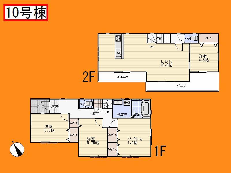 Floor plan. 30,800,000 yen, 4LDK, Land area 100.06 sq m , Building area 96.38 sq m floor plan
