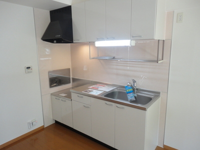 Kitchen. Abundant storage with a hanging cupboard