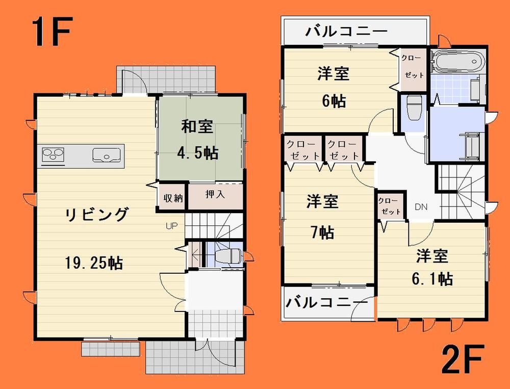 Floor plan. 35,800,000 yen, 4LDK, Land area 148.58 sq m , Building area 97.8 sq m floor plan