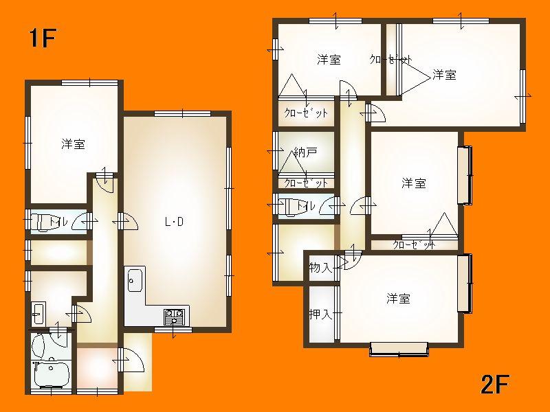 Floor plan. 23 million yen, 5LDK, Land area 94.29 sq m , Building area 115.13 sq m floor plan