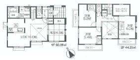 Floor plan. 43,800,000 yen, 4LDK, Land area 155.41 sq m , Building area 94.34 sq m