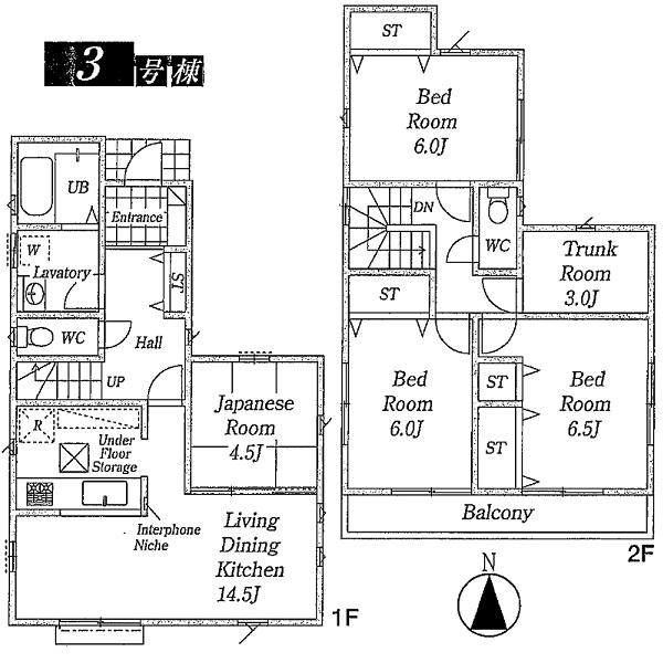 Floor plan. 34,800,000 yen, 4LDK, Land area 121.6 sq m , Building area 97.2 sq m