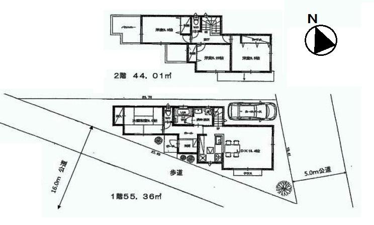 Floor plan. 42,800,000 yen, 4LDK, Land area 121.18 sq m , Building area 99.37 sq m