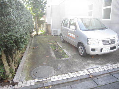 Parking lot. Parking space with 2 car
