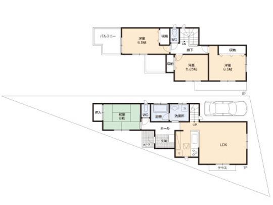 Floor plan. 42,800,000 yen, 4LDK, Land area 121.18 sq m , Building area 99.37 sq m floor plan