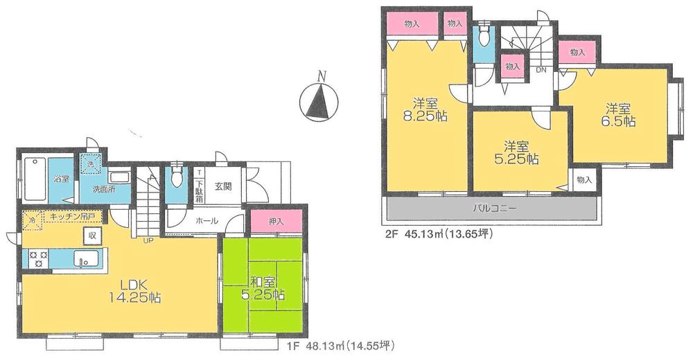 Floor plan. 36,800,000 yen, 4LDK, Land area 123.71 sq m , Building area 93.26 sq m