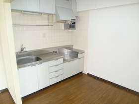 Kitchen. Two-burner gas stove installation Allowed