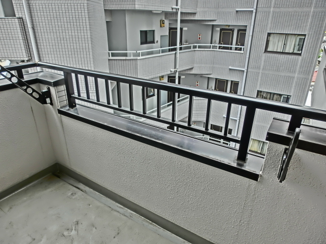 Balcony. Clothes drying place with hardware