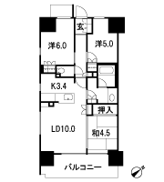 Floor: 3LDK, the area occupied: 63.6 sq m, Price: 41,580,000 yen, now on sale