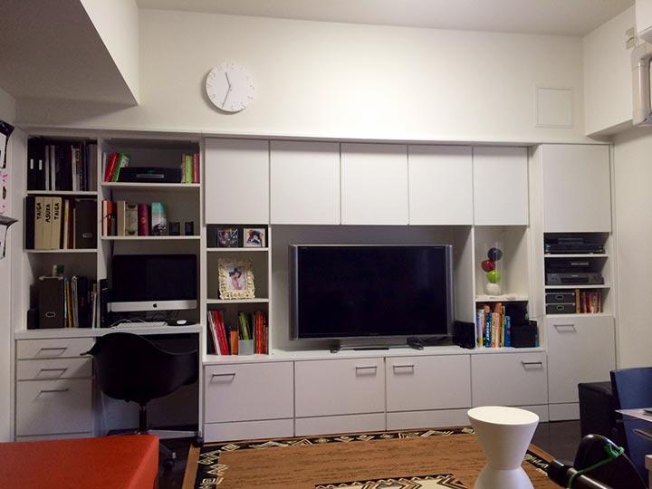 Living. Made-to-order wall store (November 2013) Shooting