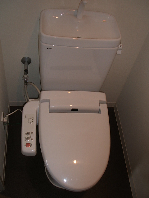 Toilet. Toilet is equipped with Washlet.