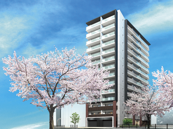 Blessed with the openness of the three-way road, Be born in a good location facing the cherry trees "Charlier Nippori first" (Exterior view)