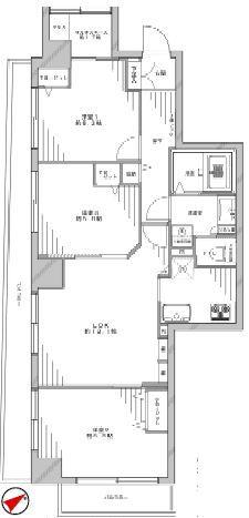 Floor plan. 3LDK+S, Price 29,800,000 yen, Occupied area 67.94 sq m , Balcony area 13.51 sq m