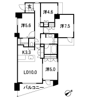 Floor: 4LDK + Wic, the occupied area: 83.16 sq m, Price: 49,600,000 yen, now on sale