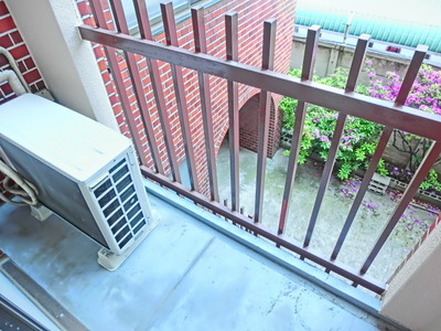 Balcony. With clothesline hardware
