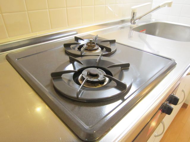 Kitchen. Is a two-burner gas stove built-in type.