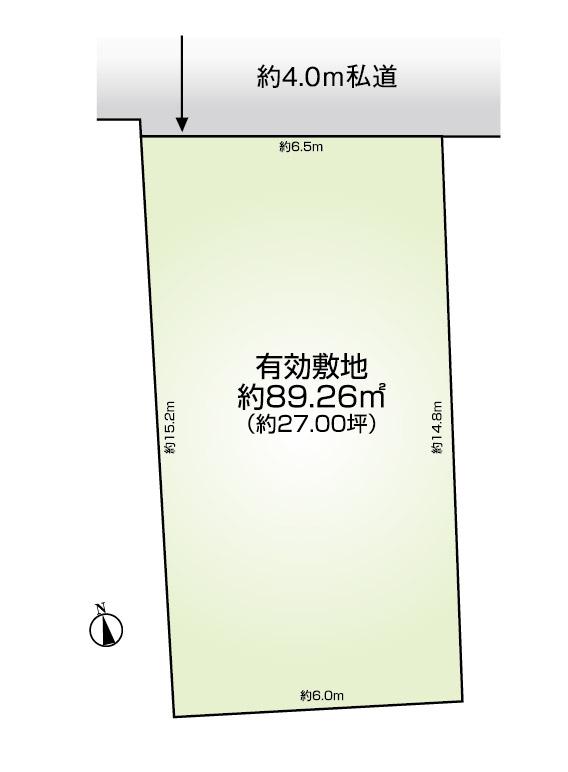 Compartment figure. Land price 34,800,000 yen, Land area 93.74 sq m