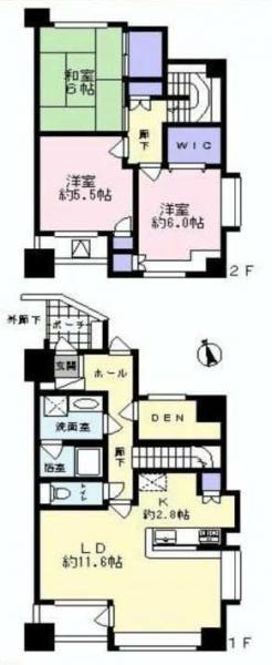 Floor plan. 3LDK+S, Price 40,800,000 yen, Footprint 86.4 sq m , Balcony area 6.31 sq m
