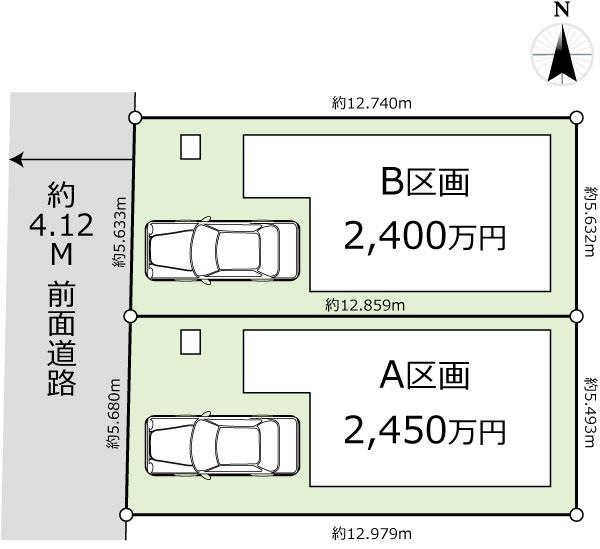 The entire compartment Figure. The south side is a two-story ・ Since the north side is a one-story house, Day is good! !