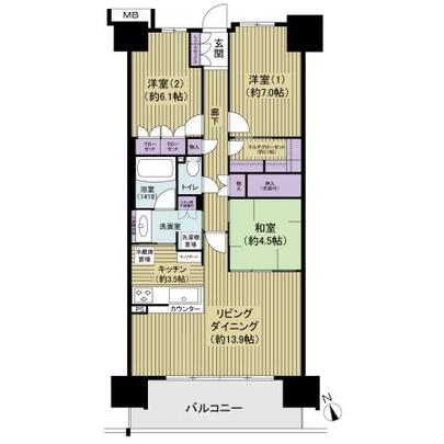 Floor plan. Multi-closet with 3LDK