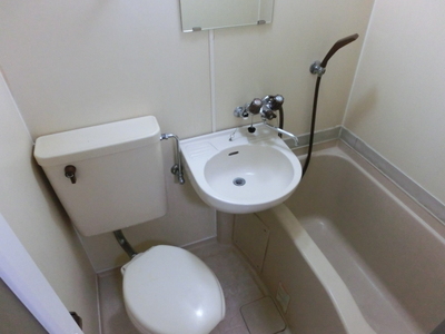 Bath. bath, toilet, Washbasin integrated