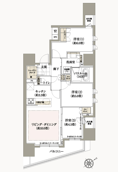 Floor: 3LDK + SIC, the occupied area: 67.05 sq m, Price: 45,400,000 yen ・ 47,300,000 yen, now on sale