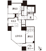 Floor: 2LDK, occupied area: 61.05 sq m, Price: 44,700,000 yen, now on sale