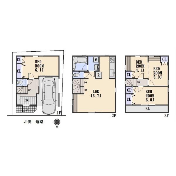Floor plan. 38,800,000 yen, 4LDK, Land area 46.95 sq m , Building area 98.87 sq m