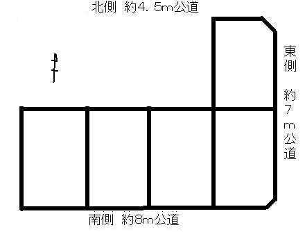 Compartment figure. 43,400,000 yen, 3LDK, Land area 50.98 sq m , Building area 90.65 sq m is a total of five compartments.
