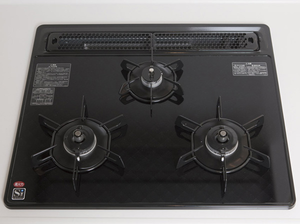 Kitchen.  [Glass top 3-necked stove] It has adopted the easy-to-use glass top 3 burner stove that combines the functionality and design. To clean, It is just a simple wipe quickly.
