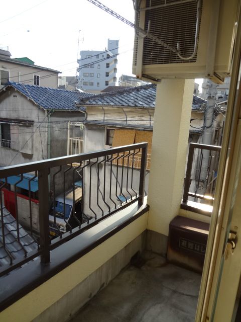 Balcony. In sunny veranda, It dries laundry is well