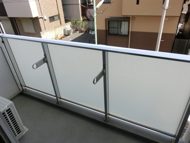 Balcony. With clothesline hardware