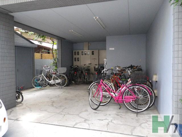 Parking lot. Bicycle-parking space