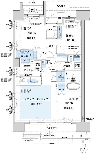 Floor: 3LDK + WIC, the area occupied: 69.5 sq m, Price: 43,256,854 yen ・ 48,193,996 yen, now on sale